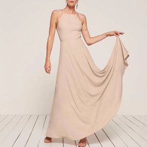 Reformation Maxi Dress in Dusty Pink / Champagne